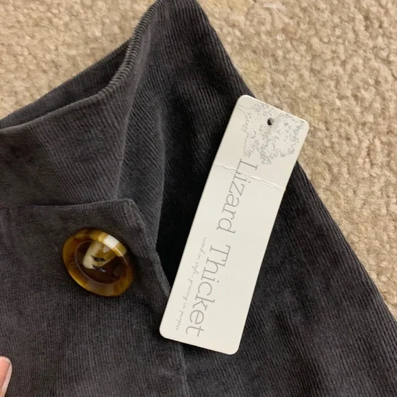 Addie corduroy crossover button down wrap Skirt - Picture 4 of 5